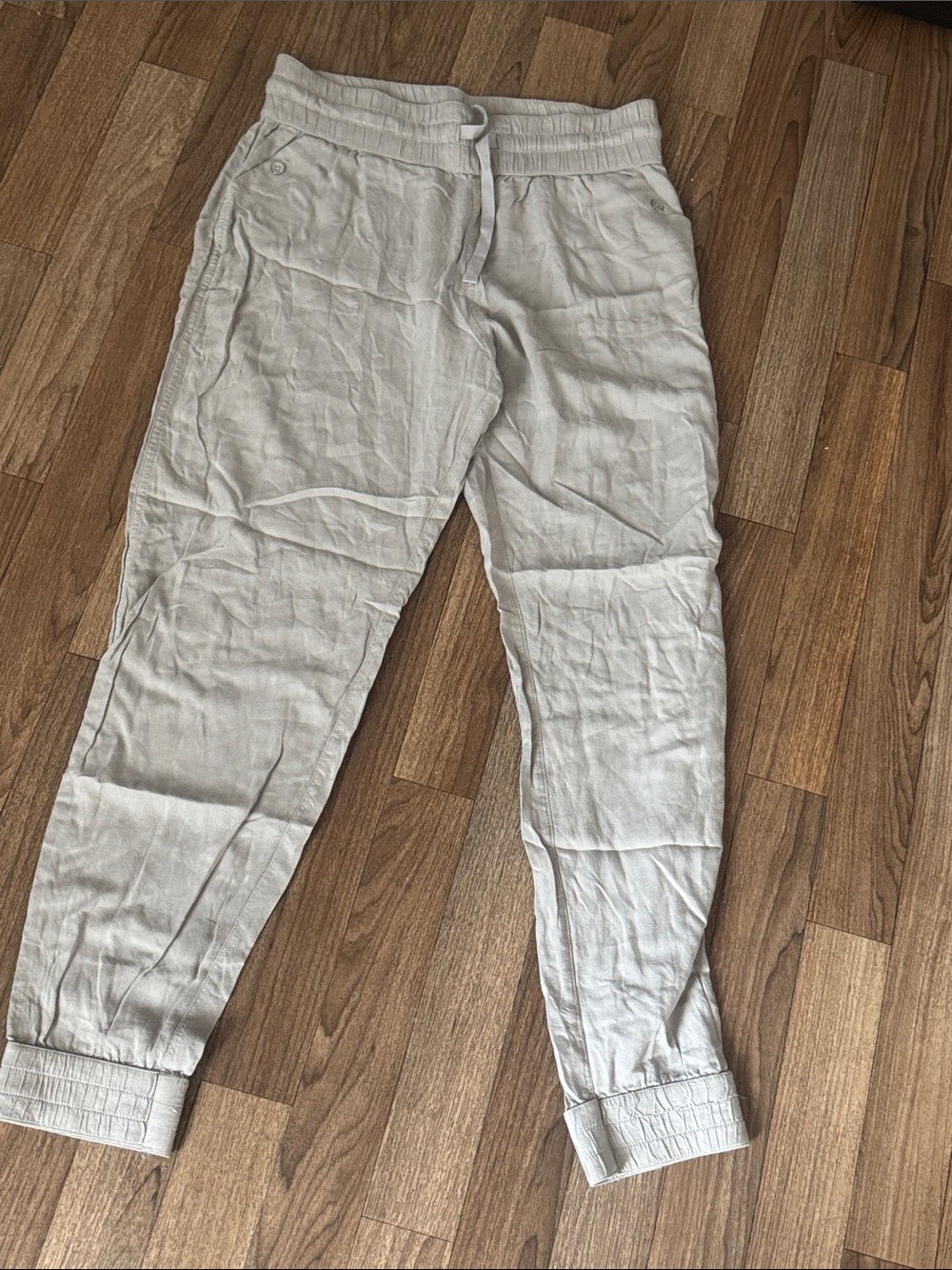 TNA Light Taupe Elastic Waist Joggers